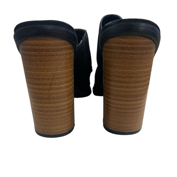 Route 66 Black Mules with Wooden Heel - Picture 3 of 6